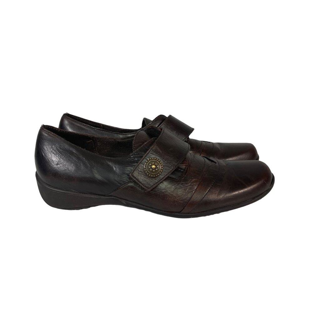 Munro M740521 Womens Size 8.5N Brown Leather Slip On Loafers - No Insoles - Picture 5 of 11